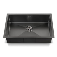 Thumbnail for Cefito 70cm x 45cm Stainless Steel Kitchen Sink Under/Top/Flush Mount Black