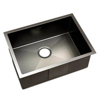 Thumbnail for Cefito 60cm x 45cm Stainless Steel Kitchen Sink Under/Top/Flush Mount Black