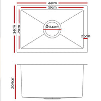 Thumbnail for Cefito 34cm x 44cm Stainless Steel Kitchen Sink Under/Top/Flush Mount Silver