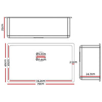 Thumbnail for Cefito Stone Kitchen Sink 790X450MM Granite Under/Topmount Basin Bowl Laundry Black