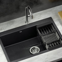 Thumbnail for Cefito Kitchen Sink 80X48CM Granite Stone Kitchen Sinks in Black