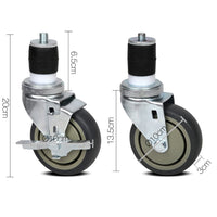 Thumbnail for Cefito Set of 4  Swivel Castor Wheels