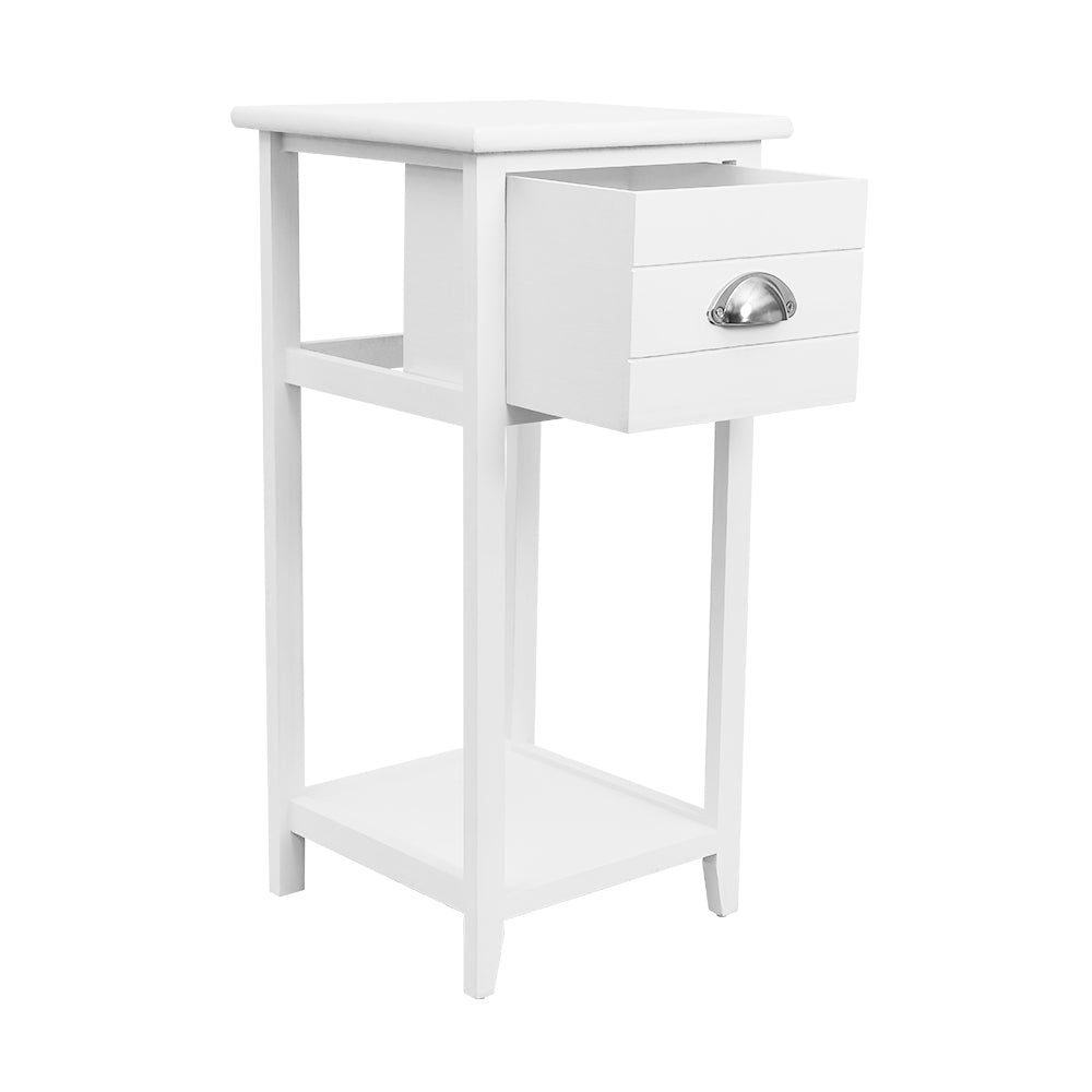 Artiss Bedside Table Nightstand Drawer Storage Cabinet Lamp Side Shelf White