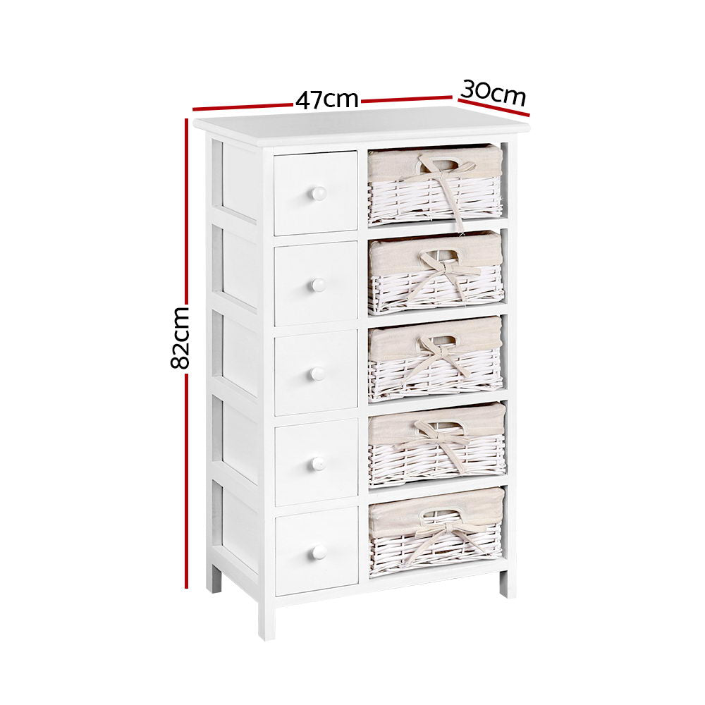 Artiss 5 Chest of Drawers with 5 Baskets - MAY