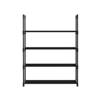 Thumbnail for Artiss Shoe Rack Stackable Shelves 4 Tiers 55cm Shoes Storage Stand Black