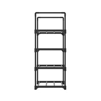 Thumbnail for Artiss Shoe Rack Stackable Shelves 4 Tiers 55cm Shoes Storage Stand Black