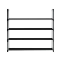 Thumbnail for Artiss Shoe Rack Stackable 4 Tiers 80cm Shoes Shelves Storage Stand Black