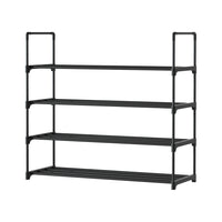 Thumbnail for Artiss Shoe Rack Stackable 4 Tiers 80cm Shoes Shelves Storage Stand Black