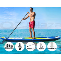 Thumbnail for Weisshorn Stand Up Paddle Boards 11ft Inflatable SUP Surfboard Paddleboard Kayak