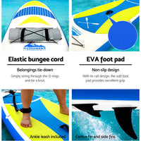 Thumbnail for Weisshorn Stand Up Paddle Boards 11ft Inflatable SUP Surfboard Paddleboard Kayak