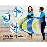 Thumbnail for Weisshorn Stand Up Paddle Boards 11ft Inflatable SUP Surfboard Paddleboard Kayak