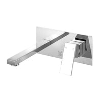 Thumbnail for Cefito WELS Bathroom Tap Wall Square Silver Basin Mixer Taps Vanity Brass Faucet