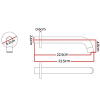 Thumbnail for Cefito Bathroom Spout Tap Water Outlet Bathtub Wall Mounted Black