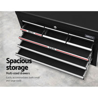 Thumbnail for Giantz 10-Drawer Tool Box Chest Cabinet Garage Storage Toolbox Black