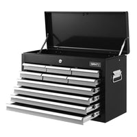 Thumbnail for Giantz 10-Drawer Tool Box Chest Cabinet Garage Storage Toolbox Black Silver