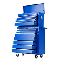 Thumbnail for Giantz Tool Chest and Trolley Box Cabinet 16 Drawers Cart Garage Storage Blue