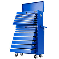 Thumbnail for Giantz 17 Drawers Tool Box Trolley Chest Cabinet Cart Garage Mechanic Toolbox Blue