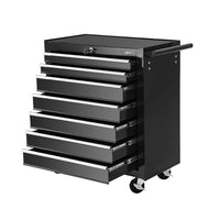 Thumbnail for Giantz Tool Chest and Trolley Box Cabinet 7 Drawers Cart Garage Storage Black