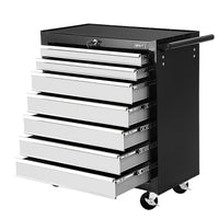 Thumbnail for Giantz Tool Chest and Trolley Box Cabinet 7 Drawers Cart Garage Storage Black and Silver