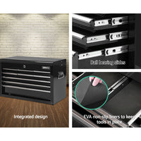 Thumbnail for Giantz 9 Drawer Mechanic Tool Box Cabinet Storage - Black