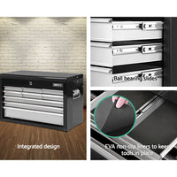 Thumbnail for Giantz 9 Drawer Mechanic Tool Box Cabinet Storage - Black & Grey