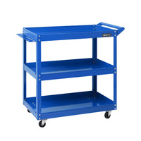 Thumbnail for Giantz Tool Cart 3 Tier Parts Steel Trolley Mechanic Storage Organizer Blue