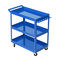 Thumbnail for Giantz Tool Cart 3 Tier Parts Steel Trolley Mechanic Storage Organizer Blue