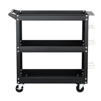 Thumbnail for Giantz 3-Tier Tool Cart Storage Trolley Toolbox Workshop Garage Organizer Black