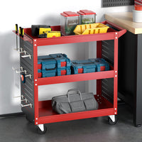 Thumbnail for Giantz 3-Tier Tool Cart Trolley Toolbox Workshop Garage Storage Organizer 150kg