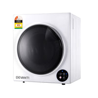 Thumbnail for Devanti 5kg Tumble Dryer Fully Auto Wall Mount Kit Clothes Machine Vented White