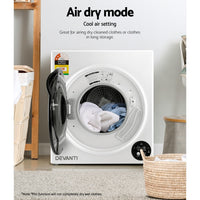 Thumbnail for Devanti 5kg Tumble Dryer Fully Auto Wall Mount Kit Clothes Machine Vented White