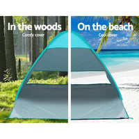 Thumbnail for Weisshorn Pop Up Beach Tent Camping Hiking 3 Person Sun Shade Fishing Shelter