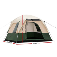 Thumbnail for Weisshorn Family Camping Tent 4 Person Hiking Beach Tents Green