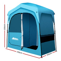 Thumbnail for Weisshorn Pop Up Camping Shower Tent Portable Toilet Outdoor Change Room Blue