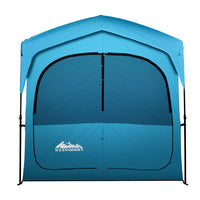 Thumbnail for Weisshorn Pop Up Camping Shower Tent Portable Toilet Outdoor Change Room Blue