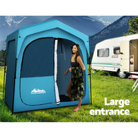 Thumbnail for Weisshorn Pop Up Camping Shower Tent Portable Toilet Outdoor Change Room Blue