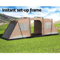 Thumbnail for Weisshorn Camping Tent 10 Person Instant Up Tents Outdoor Family Hiking 3 Rooms