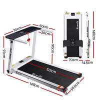 Thumbnail for Everfit Electric Treadmill Home Gym Exercise Running Machine Fitness Equipment Compact Fully Foldable 420mm Belt White