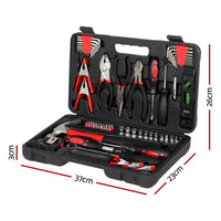 Thumbnail for Giantz 70pcs Tool Kit Set Box Household Toolbox Repair Hard Case Black