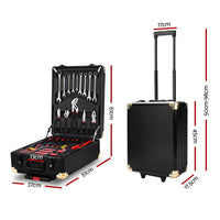 Thumbnail for 816pcs Tool Kit Trolley Case Mechanics Box Toolbox Portable DIY Set BK