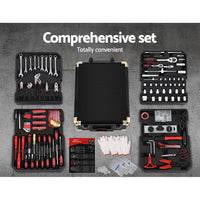 Thumbnail for 816pcs Tool Kit Trolley Case Mechanics Box Toolbox Portable DIY Set BK