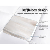 Thumbnail for Giselle King Mattress Topper Bamboo Fibre Pillowtop Protector