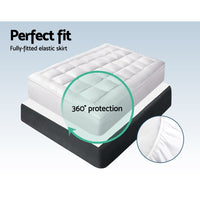 Thumbnail for Giselle King Mattress Topper Bamboo Fibre Pillowtop Protector