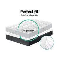 Thumbnail for Giselle Double Mattress Topper Pillowtop 1000GSM Microfibre Filling Protector