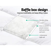 Thumbnail for Giselle King Mattress Topper Pillowtop 1000GSM Microfibre Filling Protector