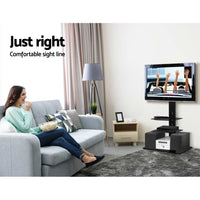 Thumbnail for Artiss Floor TV Stand Bracket Mount Swivel Height Adjustable 32 to 70 Inch Black