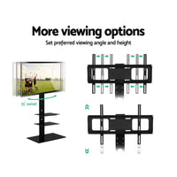 Thumbnail for Artiss Floor TV Stand Bracket Mount Swivel Height Adjustable 32 to 70 Inch Black