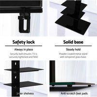 Thumbnail for Artiss Floor TV Stand Bracket Mount Swivel Height Adjustable 32 to 70 Inch Black