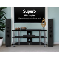 Thumbnail for Artiss TV Stand Entertainment Unit Media Cabinet Temptered Glass 3 Tiers