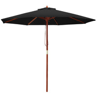 Thumbnail for Instahut Outdoor Umbrella 2.7M Pole Cantilever Stand Garden Umbrellas Patio Black